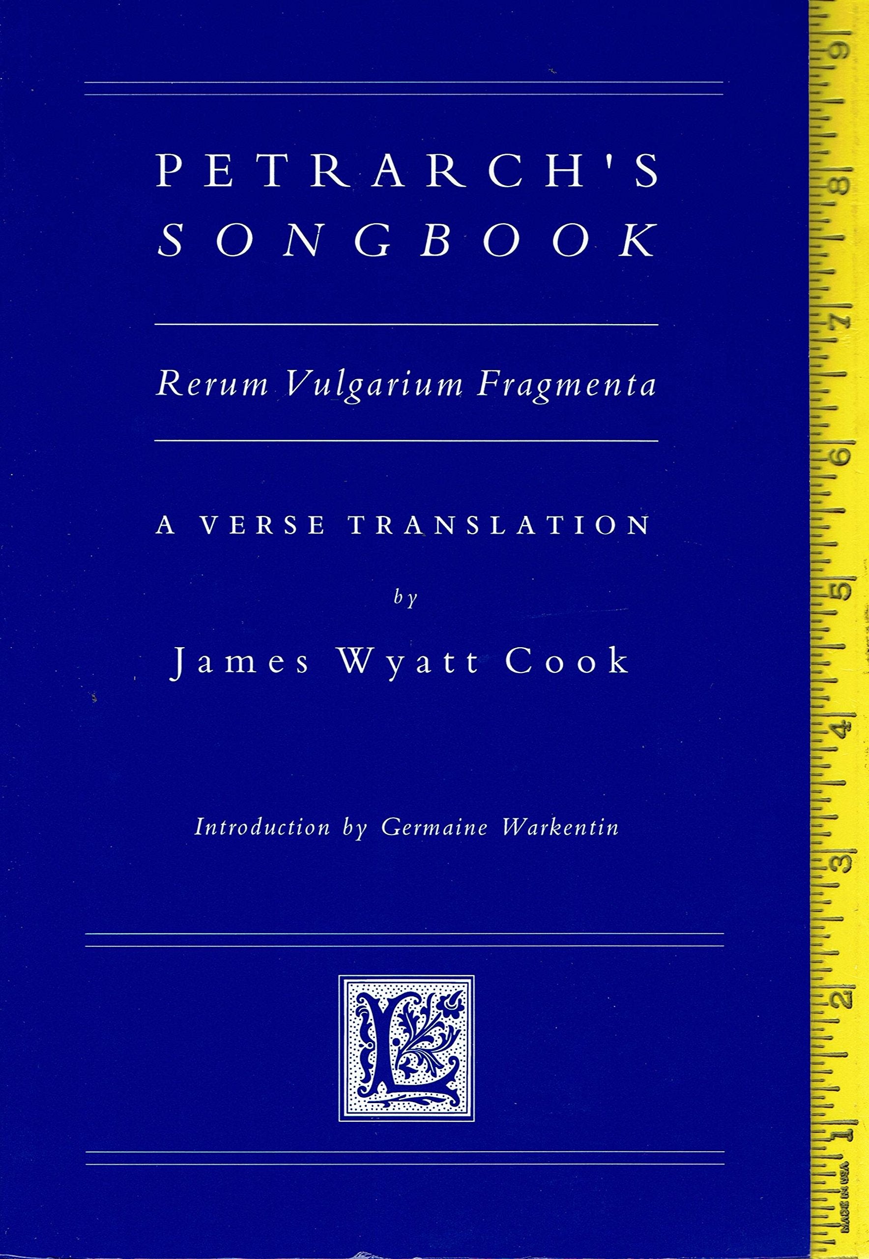 Petrarch's Songbook: Rerum Vulgarium Fragmenta : A Verse Translation (Medieval & Renaissance Texts & Studies ; V. 151) (English,,Used