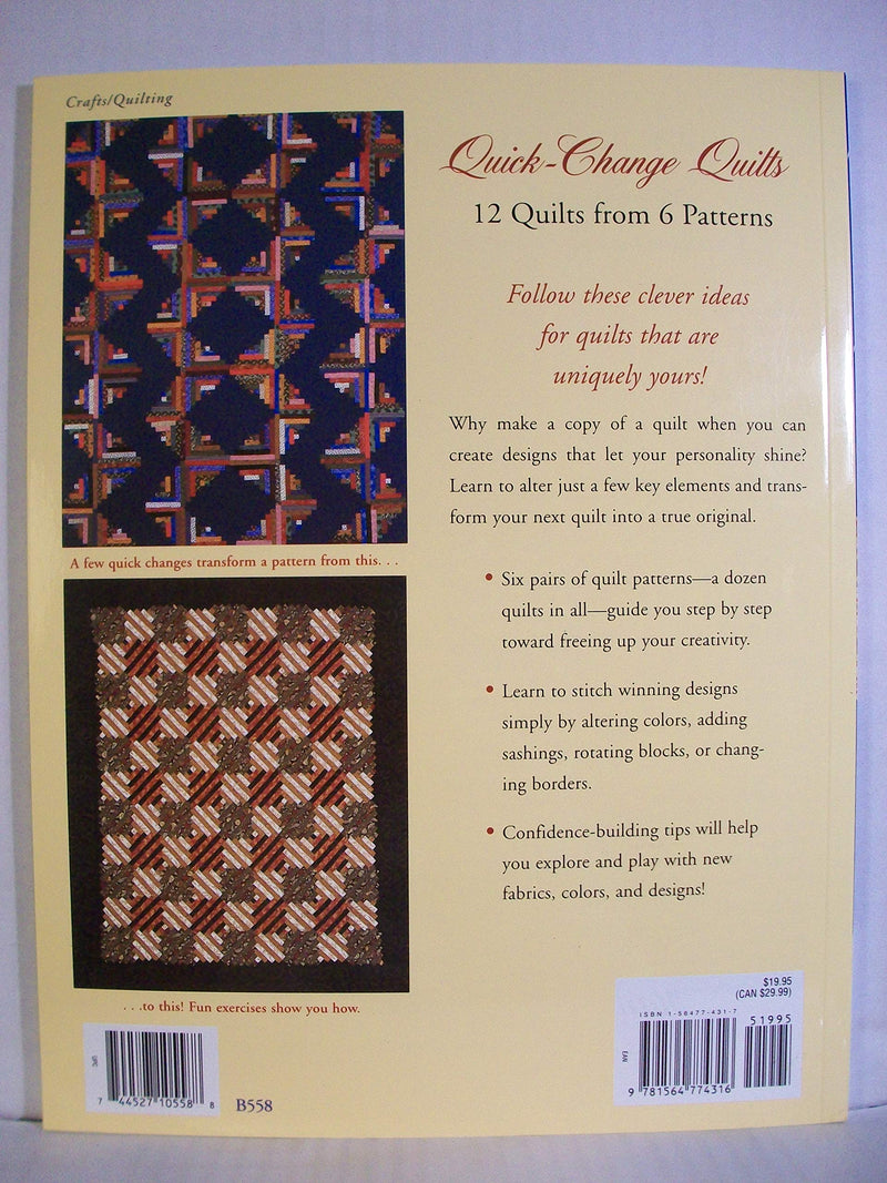 QuickChange Quilts: 12 Quilts from 6 Patterns,Used