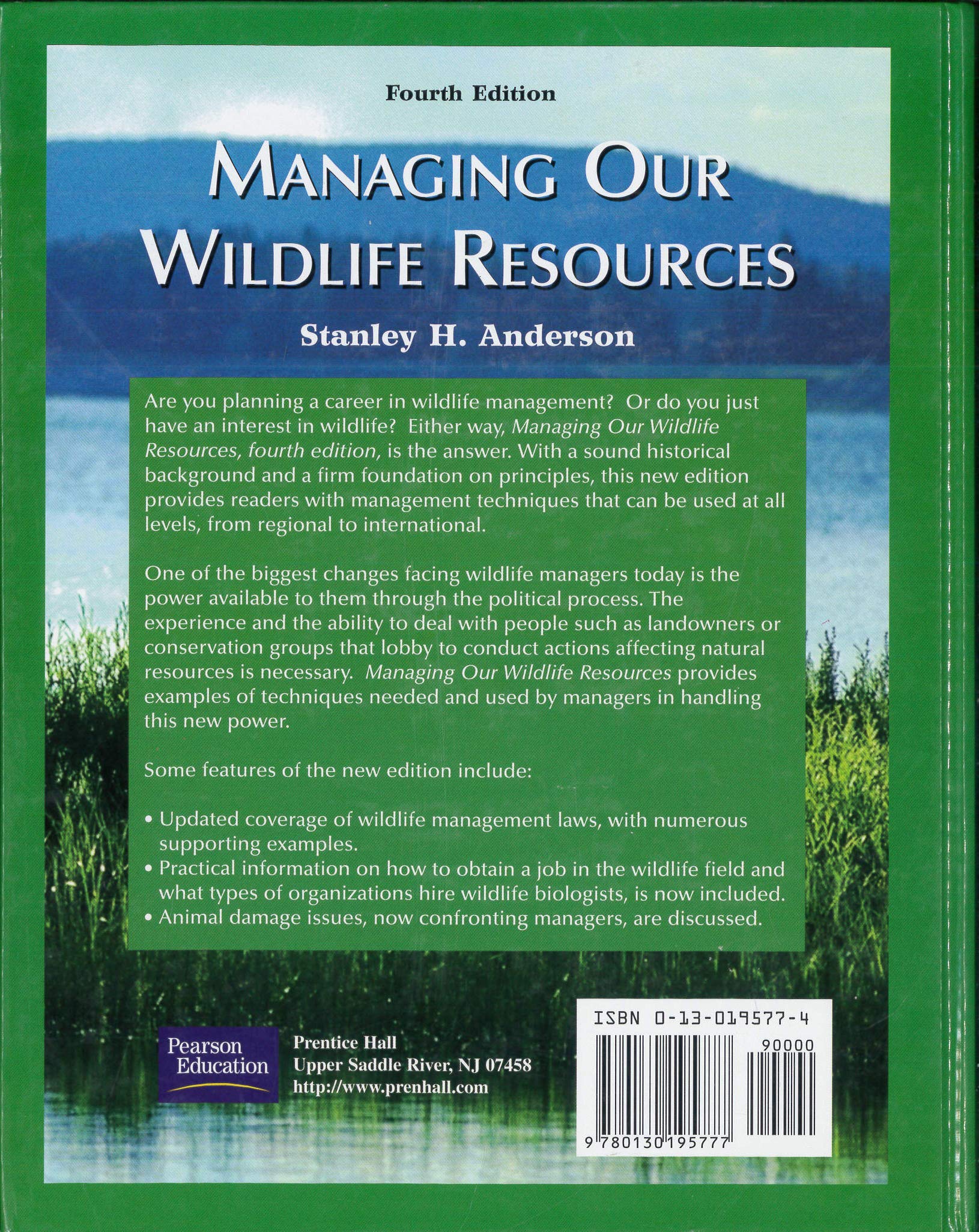Managing Our Wildlife Resources (4th Edition),Used