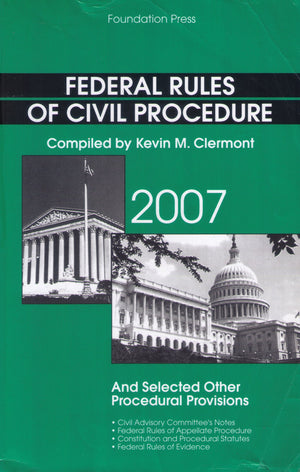 Federal Rules of Civil Procedure and Selected Other Procedural Provisions,Used