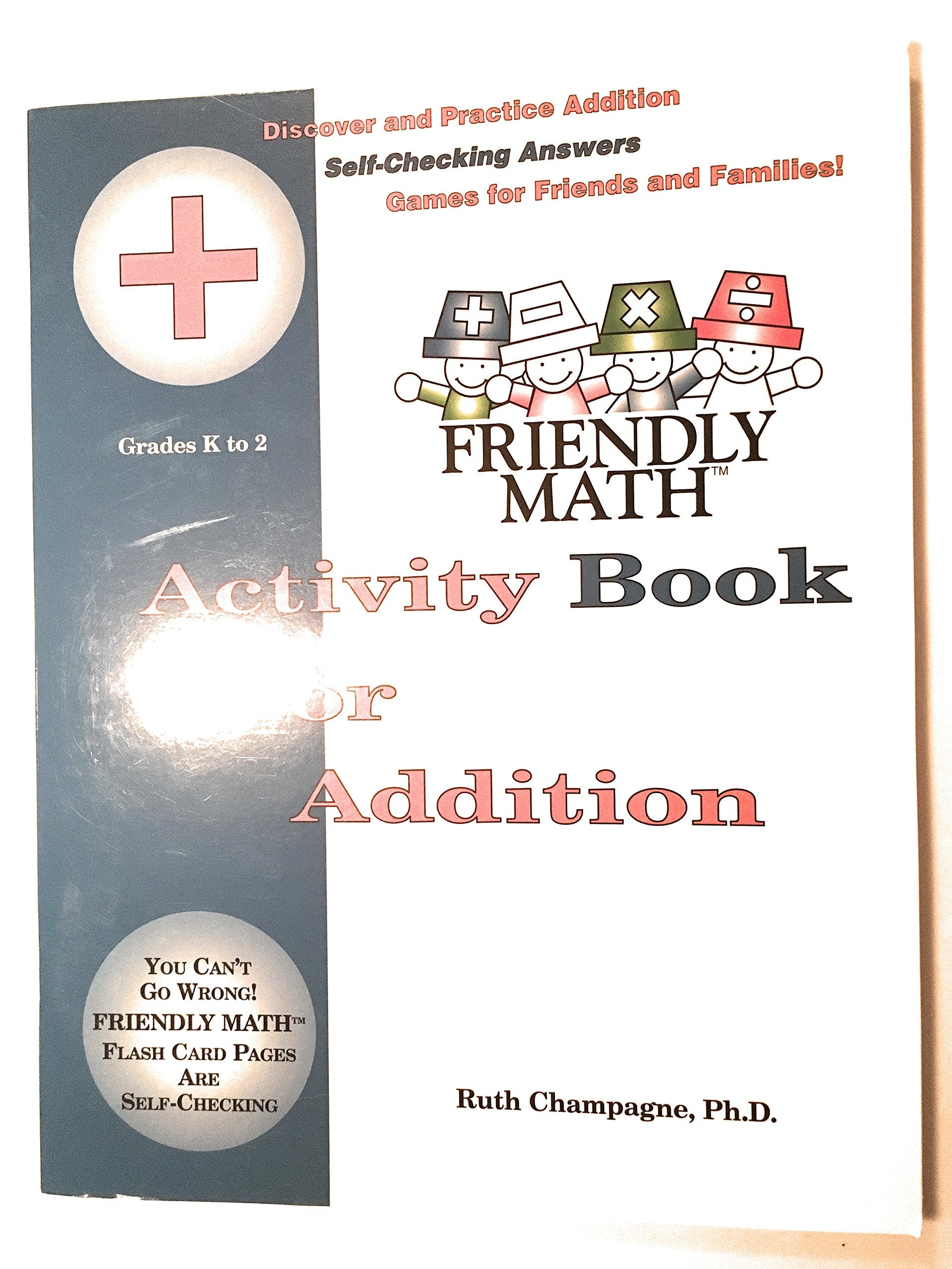 Friendly Math Activity Book For Addition Grades K To 2,Used