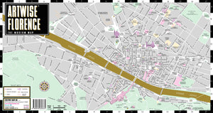 Artwise Florence Museum Map  Laminated Museum Map of Florence, Italy,Used