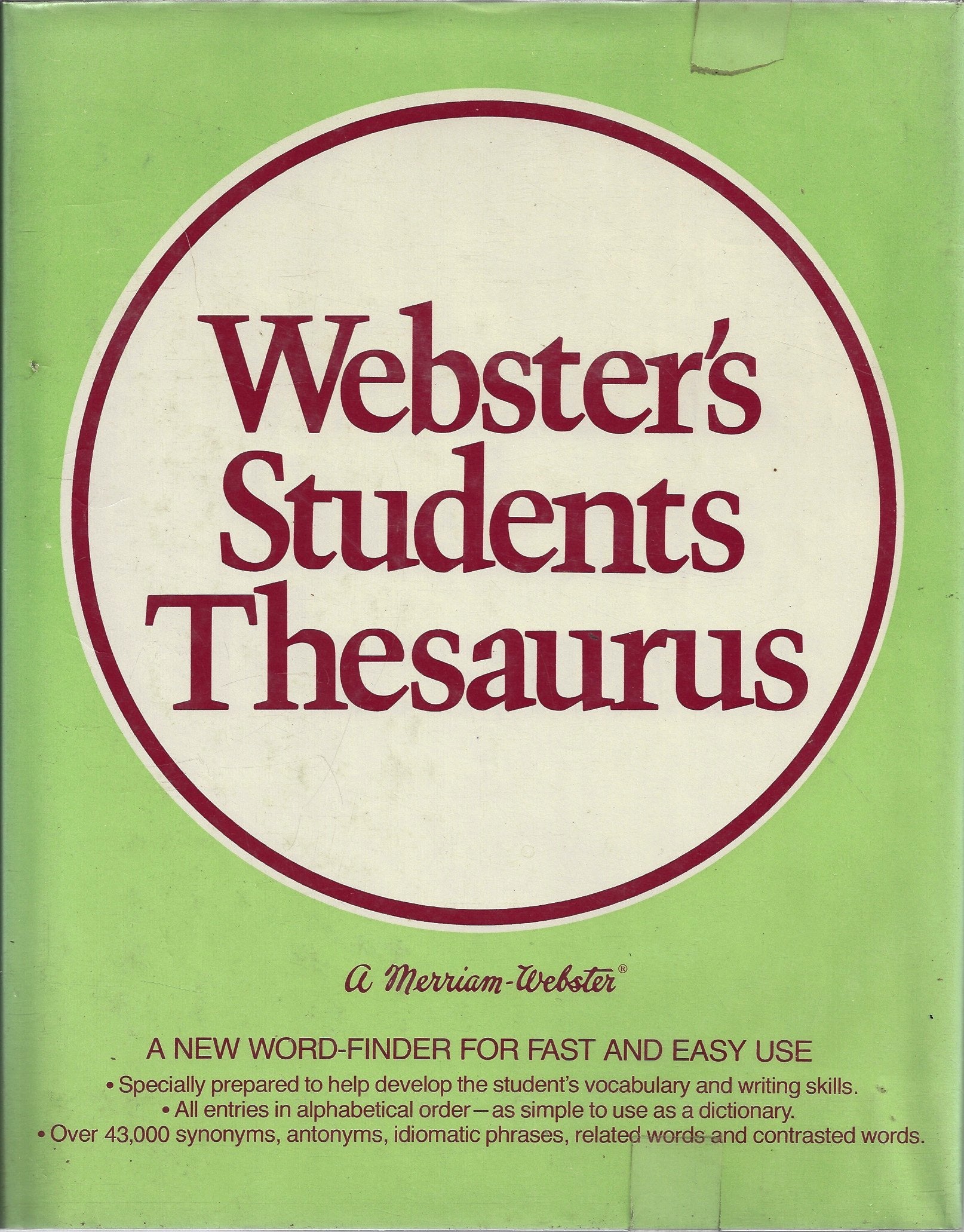 Websters students thesaurus,Used