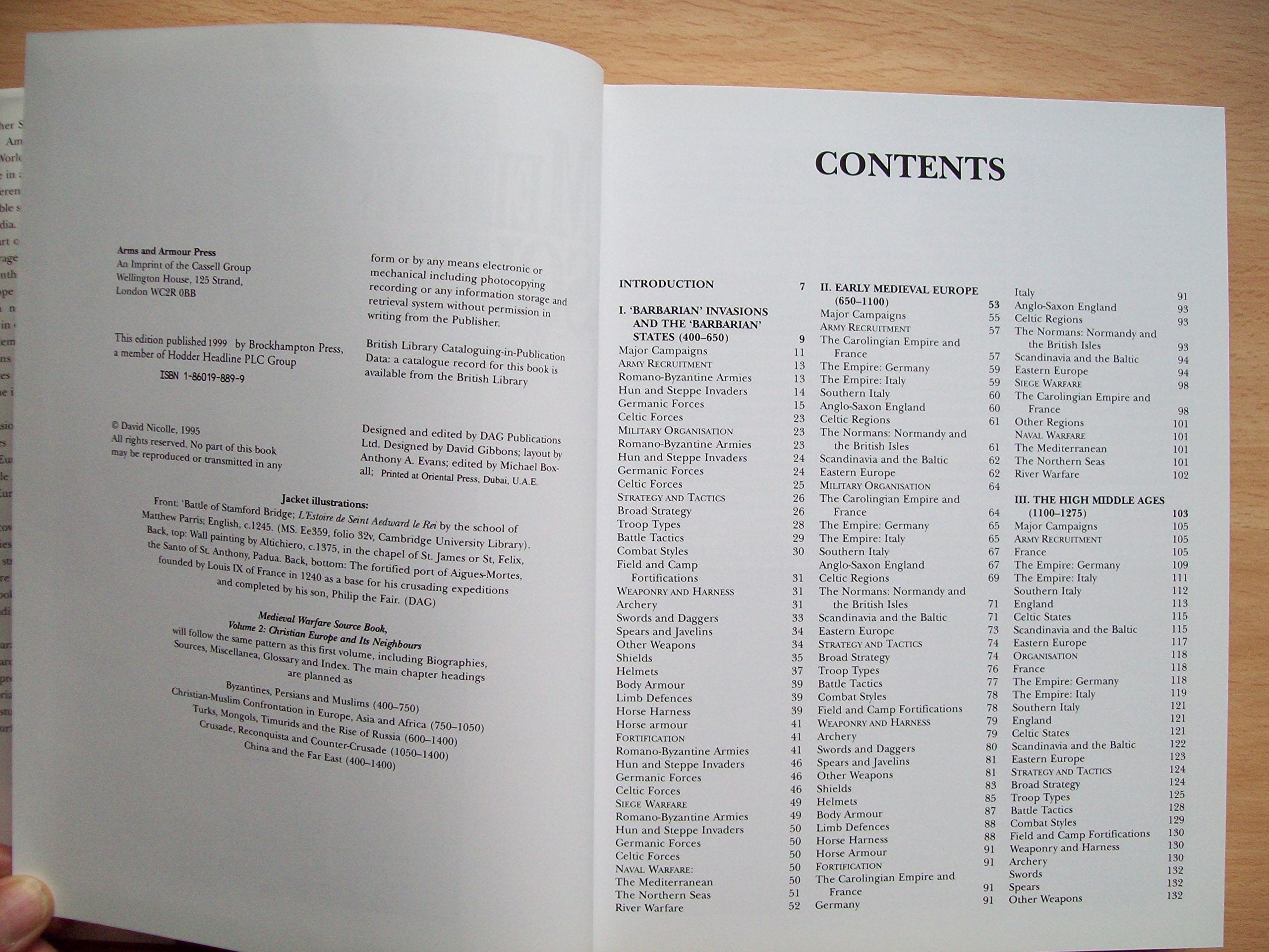 Medieval Warfare Source Book: Warfare In Western Christendom,Used