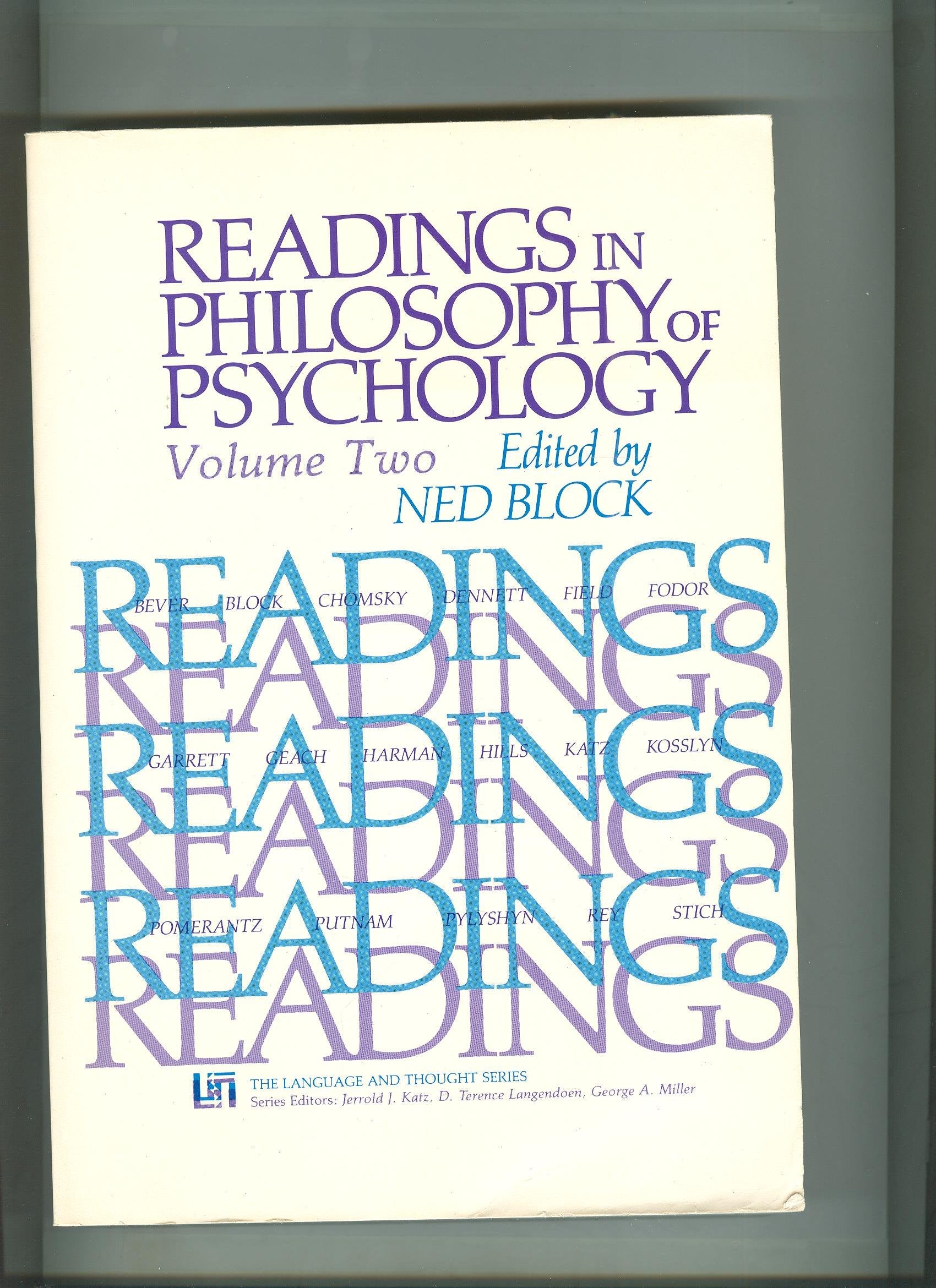 Readings In Philosophy Of Psychology, Volume Ii (Language And Thought Series)
