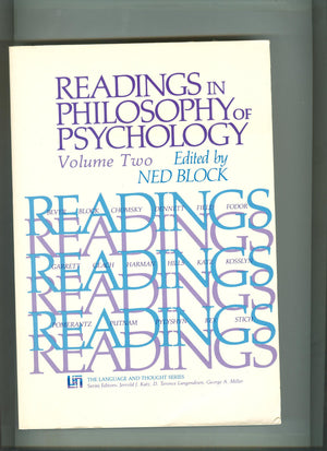 Readings In Philosophy Of Psychology, Volume Ii (Language And Thought Series)