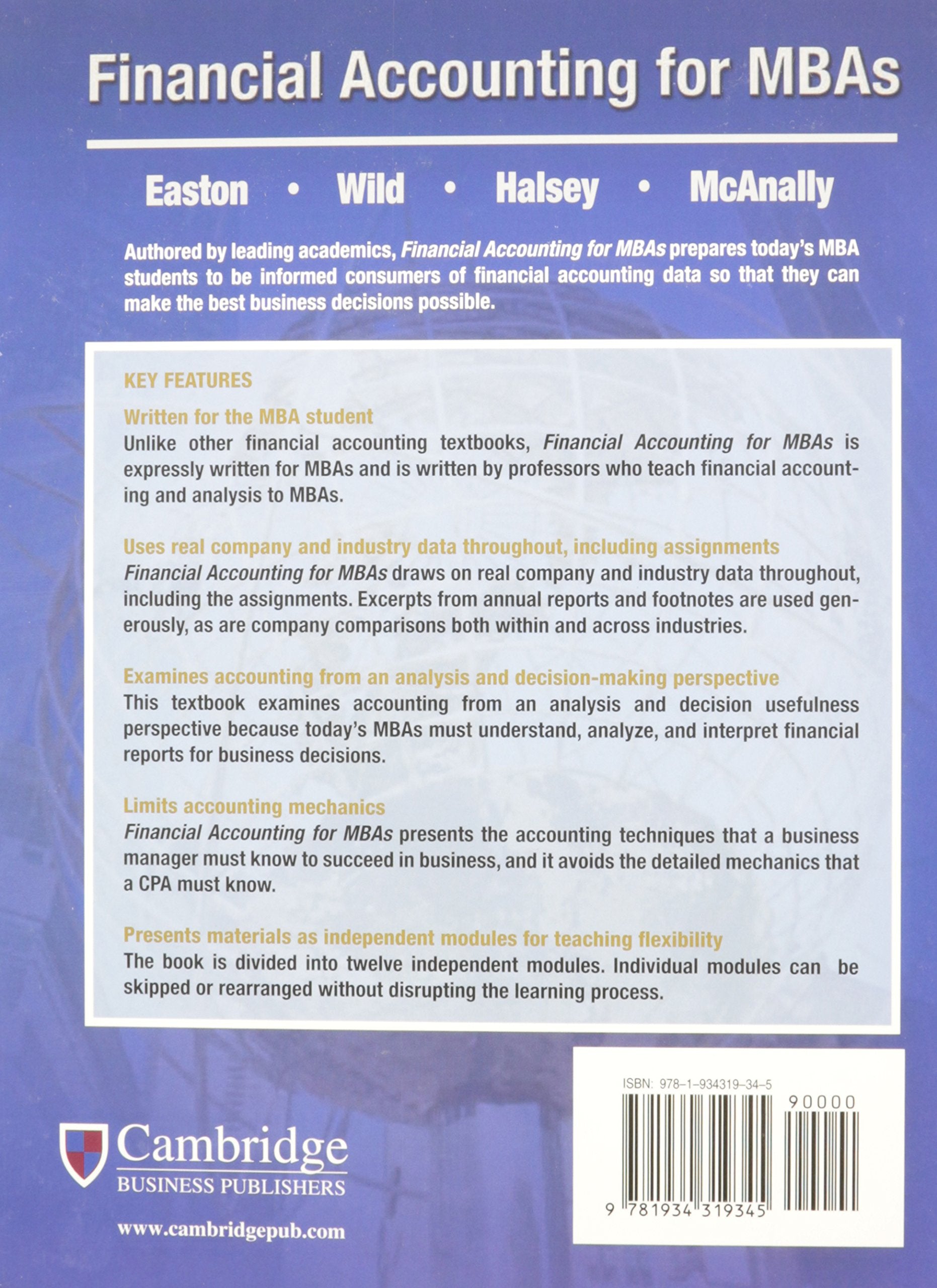 Financial Accounting for Mbas,Used