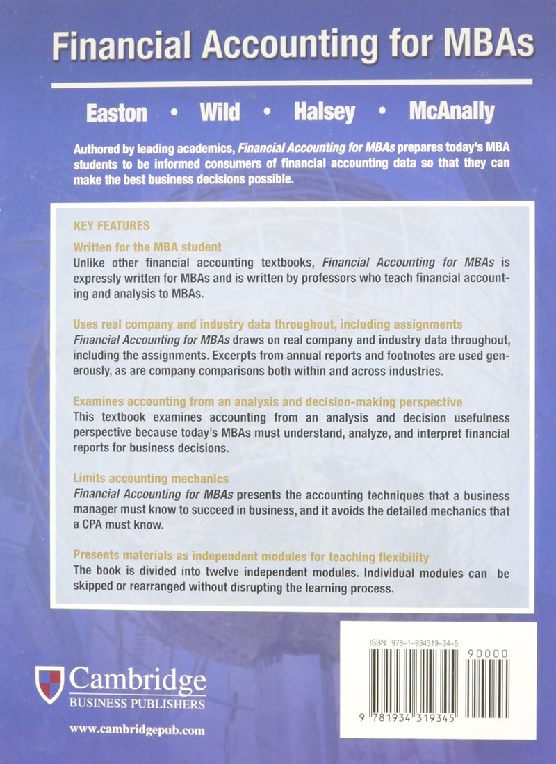 Financial Accounting for Mbas,Used