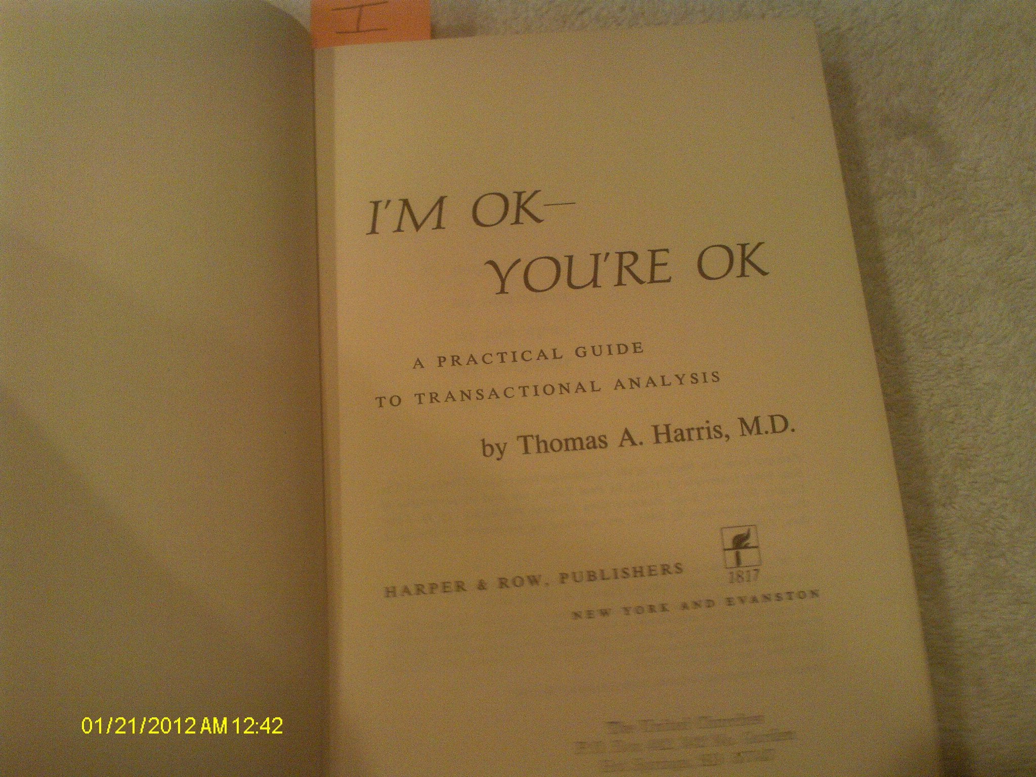 I'M Ok, You'Re Ok