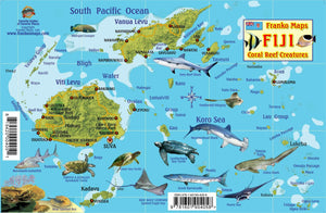 Fiji Map & Reef Creatures Guide Franko Maps Laminated Fish Card