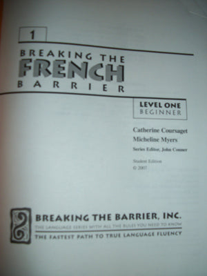 Breaking The French Barrier: Level 1 Beginner (French Edition),Used