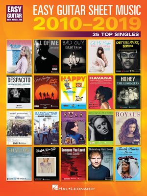 Easy Guitar Sheet Music 20102019: 35 Top Singles Arranged with Notes & Tab & Lyrics (Easy Guitar With Notes & Tab),Used