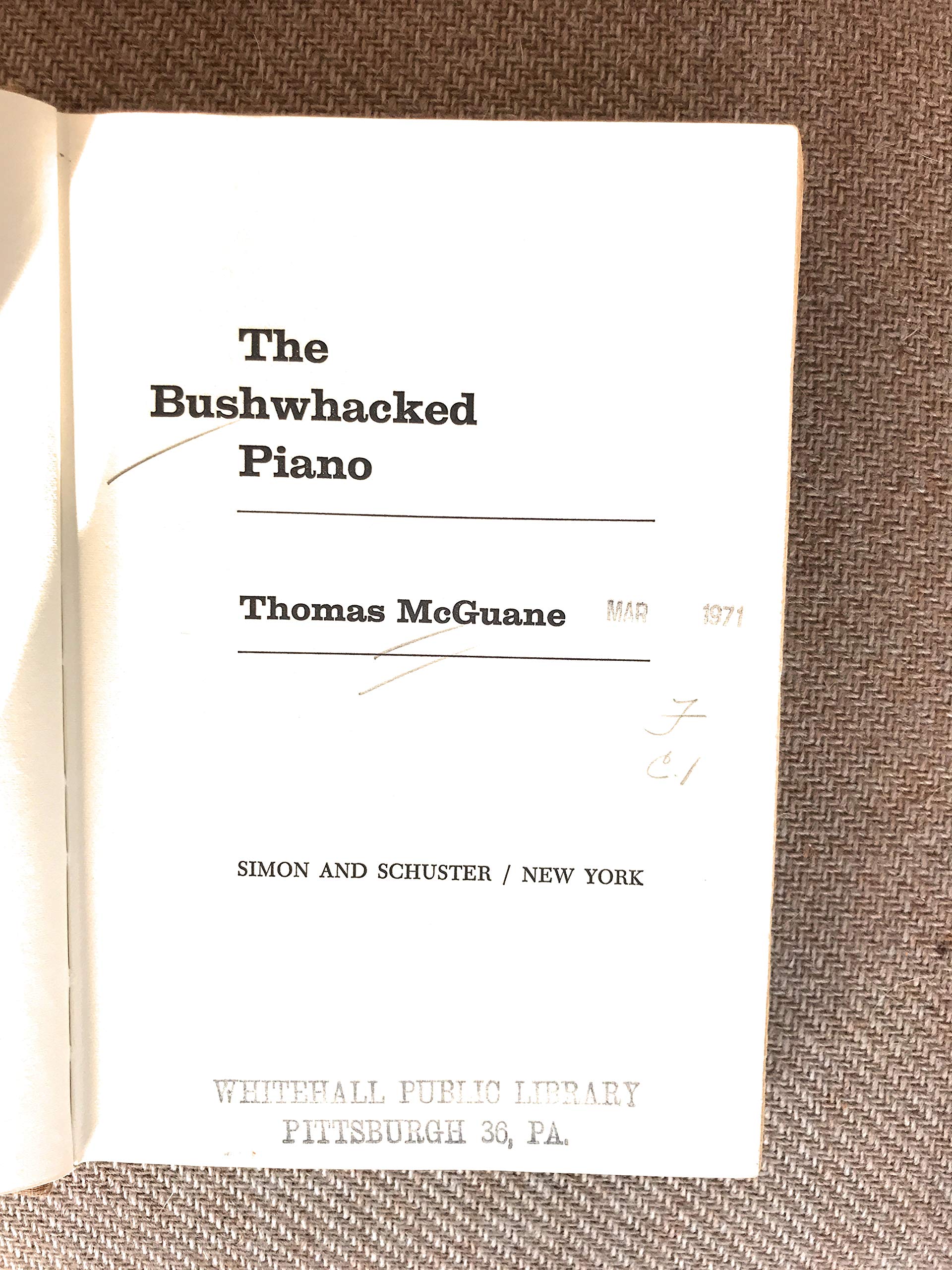 Bushwhacked Piano,Used