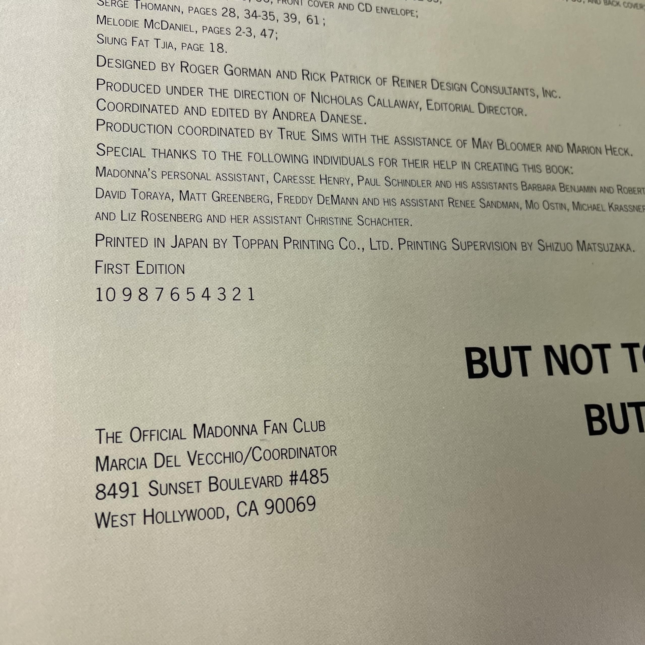 Madonna: The Girlie Show/Book and Cd,Used