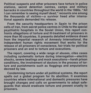 Torture in the Eighties: An Amnesty International Report,Used
