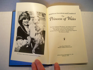 American Ancestors and Cousins of the Princess of Wales,New