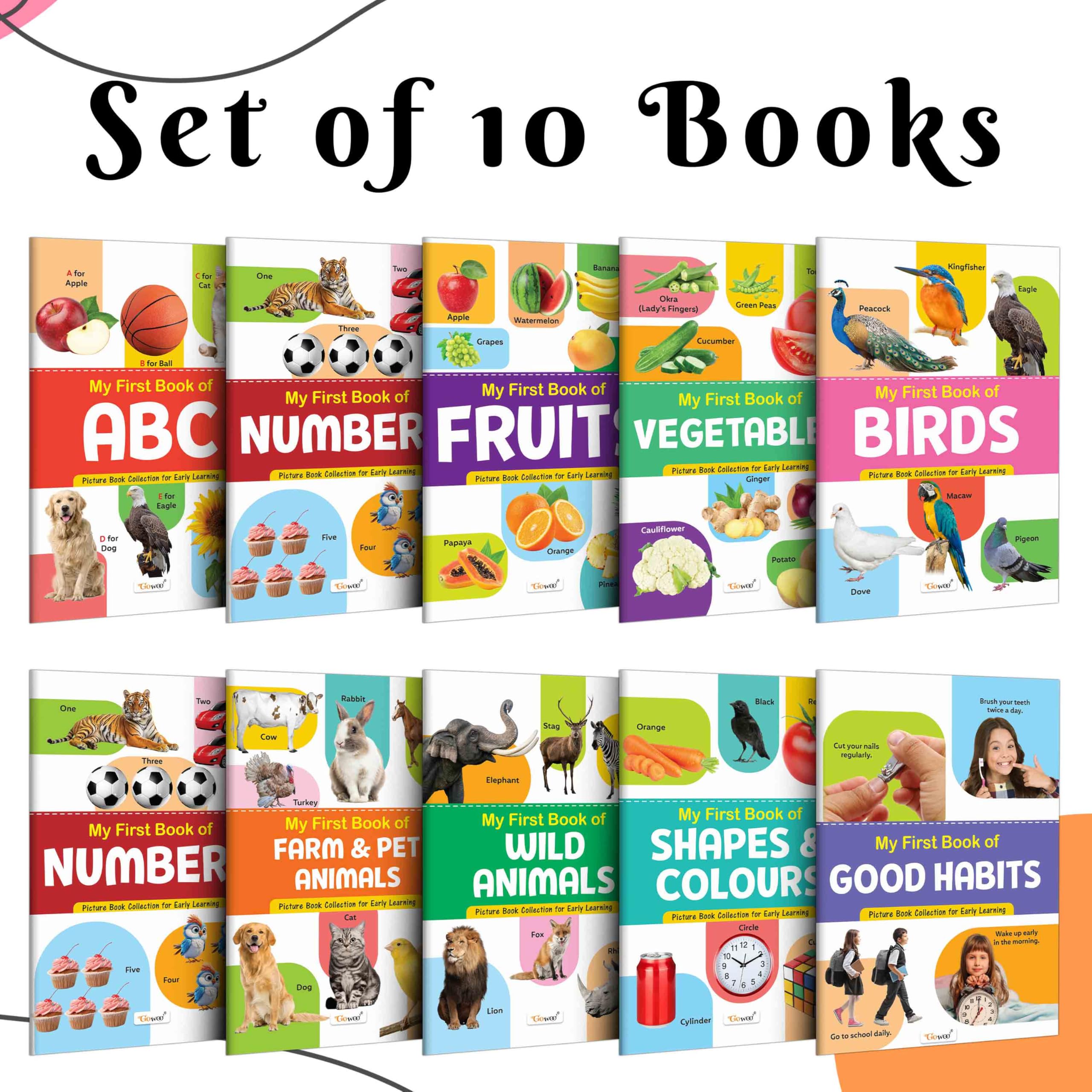 My First Picture Book Collection For Early Learning : Books For Children, Learning Picture Library For Kids, Toddler Book, Early Learning Book With 10 Topics
