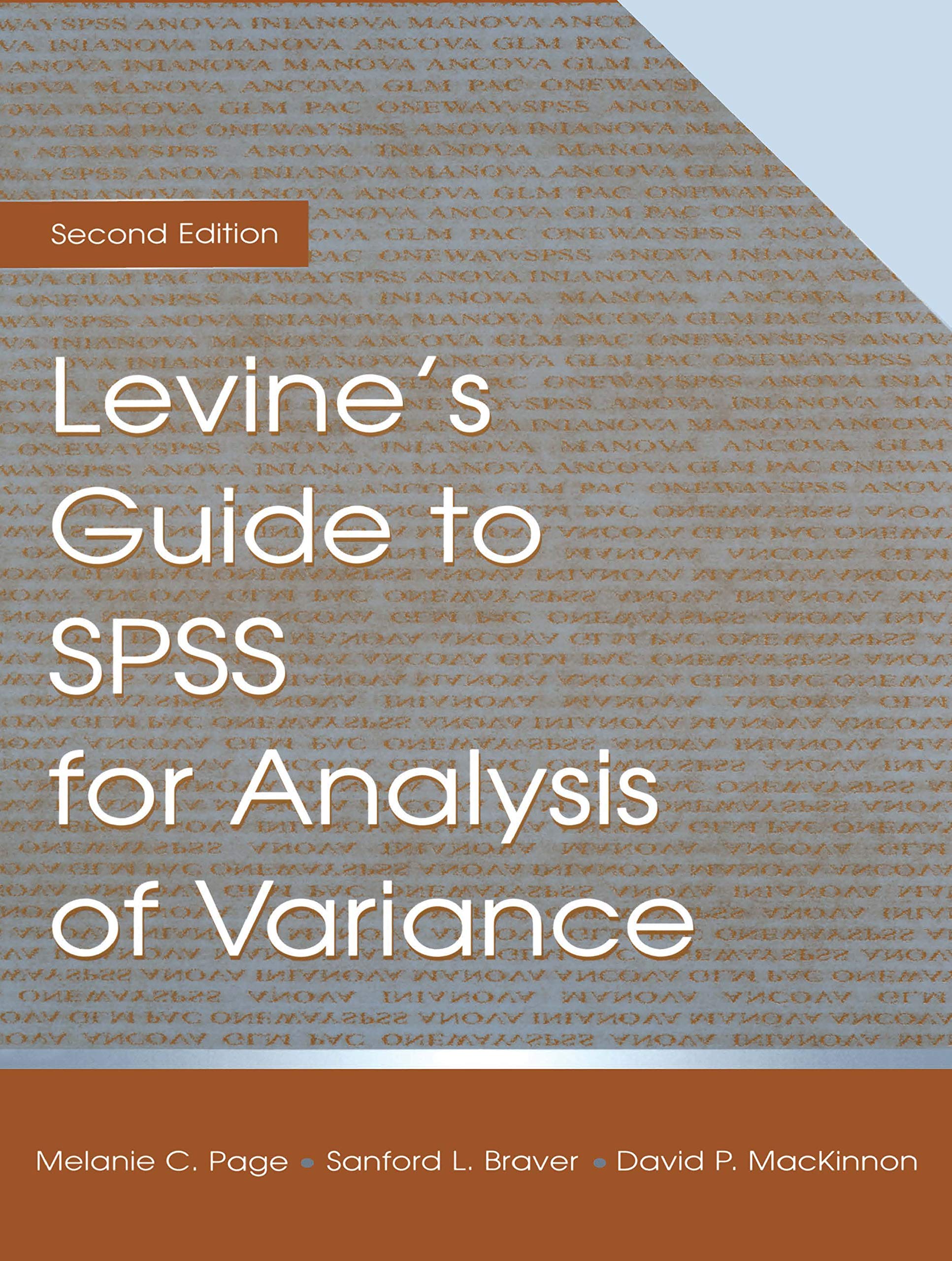 Levine's Guide to SPSS for Analysis of Variance,Used