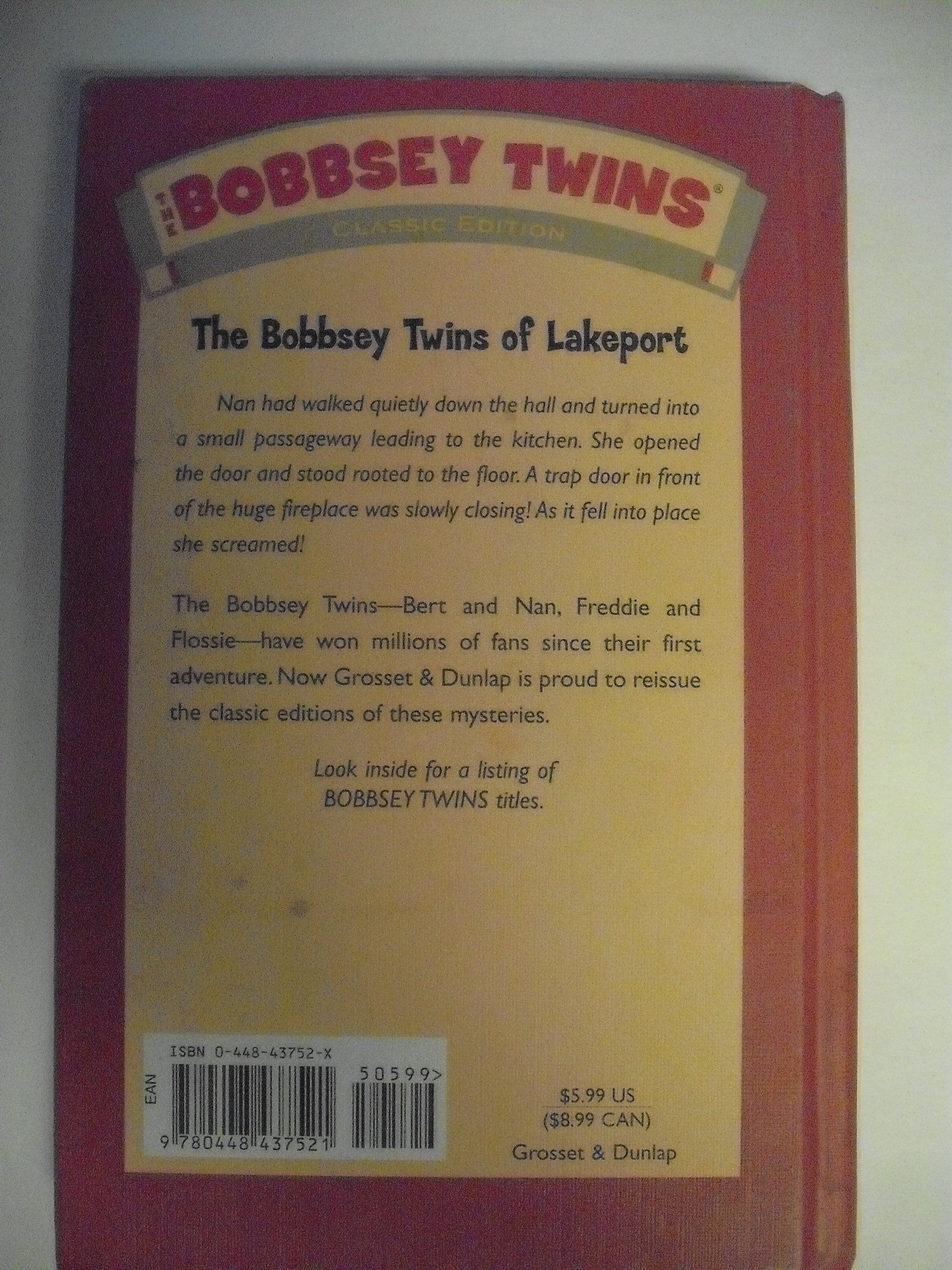 Bobbsey Twins 01: The Bobbsey Twins Of Lakeport-used