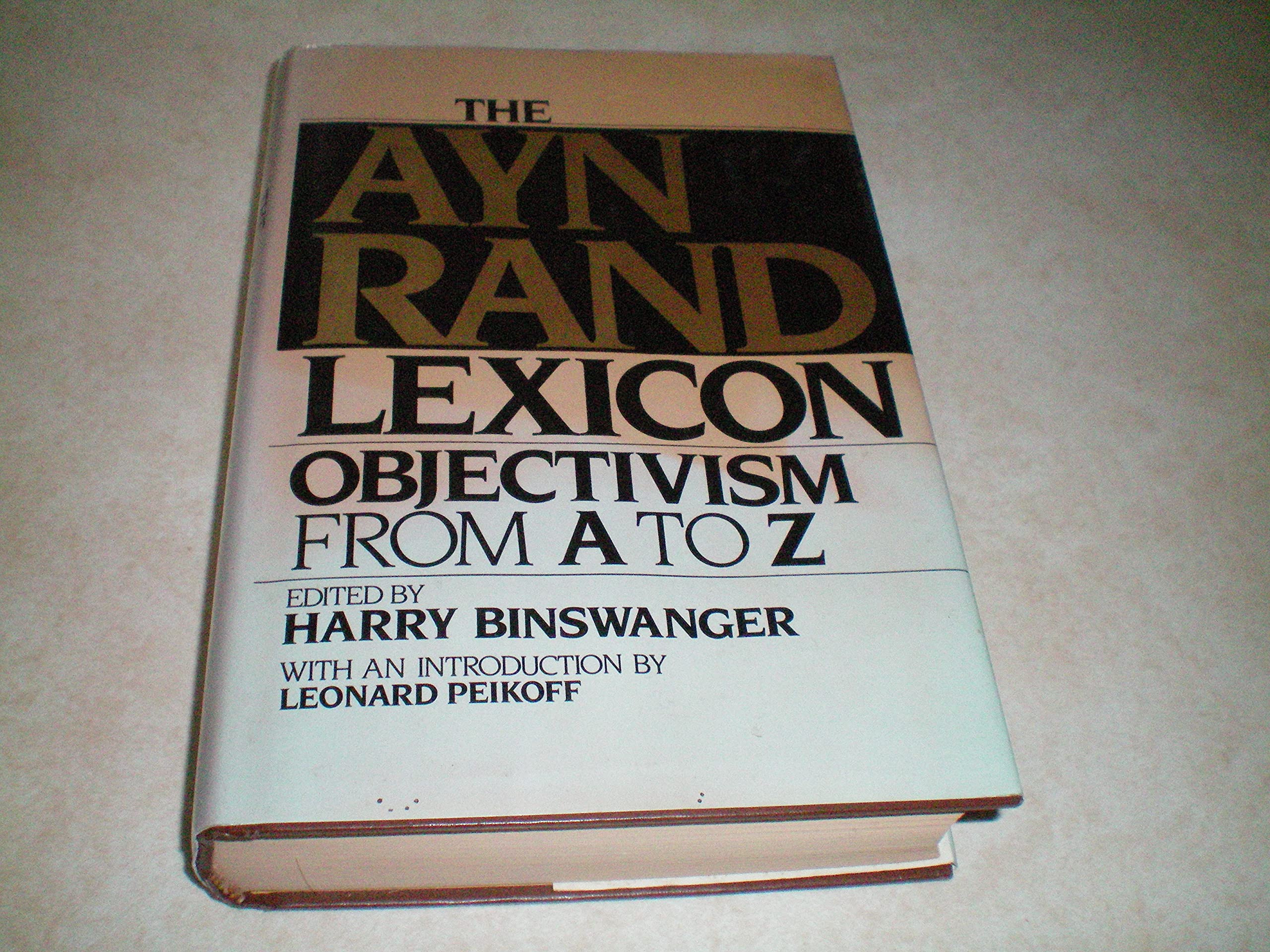 The Ayn Rand Lexicon by Rand, Ayn (1986) Hardcover,Used