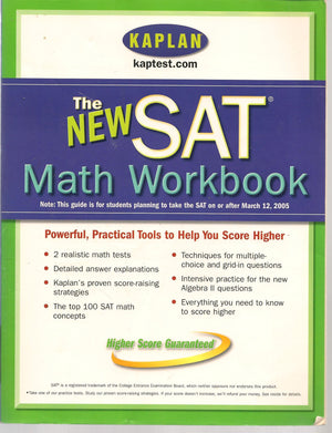 Kaplan New Sat Math Workbook,New