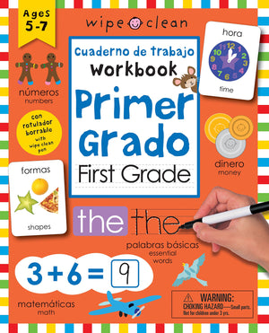 Wipe Clean: Bilingual Workbook for First Grade (Wipe Clean Activity Books) (Spanish Edition),Used