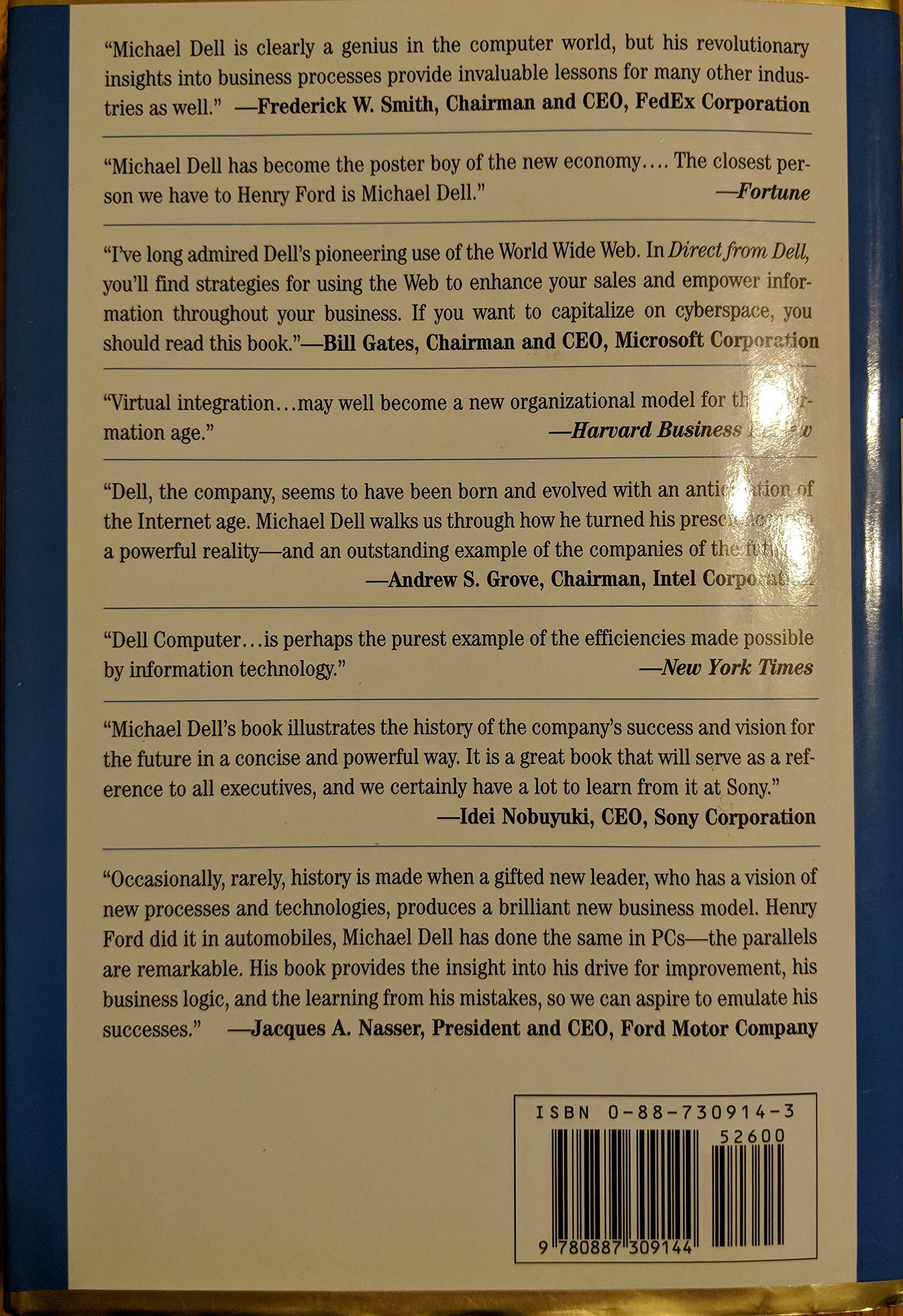 Direct From Dell: Strategies That Revolutionized An Industry,Used