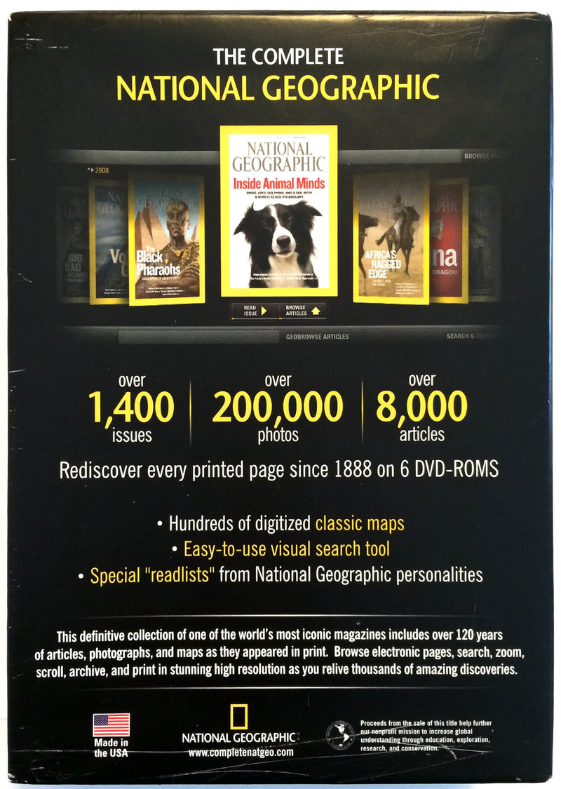 The Complete National Geographic: Every Issue Since 1888 Of National Geographic Magazine on Your Computer,Used