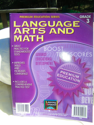 Math and Language Arts, Grade 3 (Premium Education Workbooks),Used