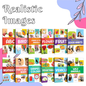 My First Picture Book Collection For Early Learning : Collection Of Early Learning Books, Preschool Kids Book, 12 Topics Learning Books For Kids