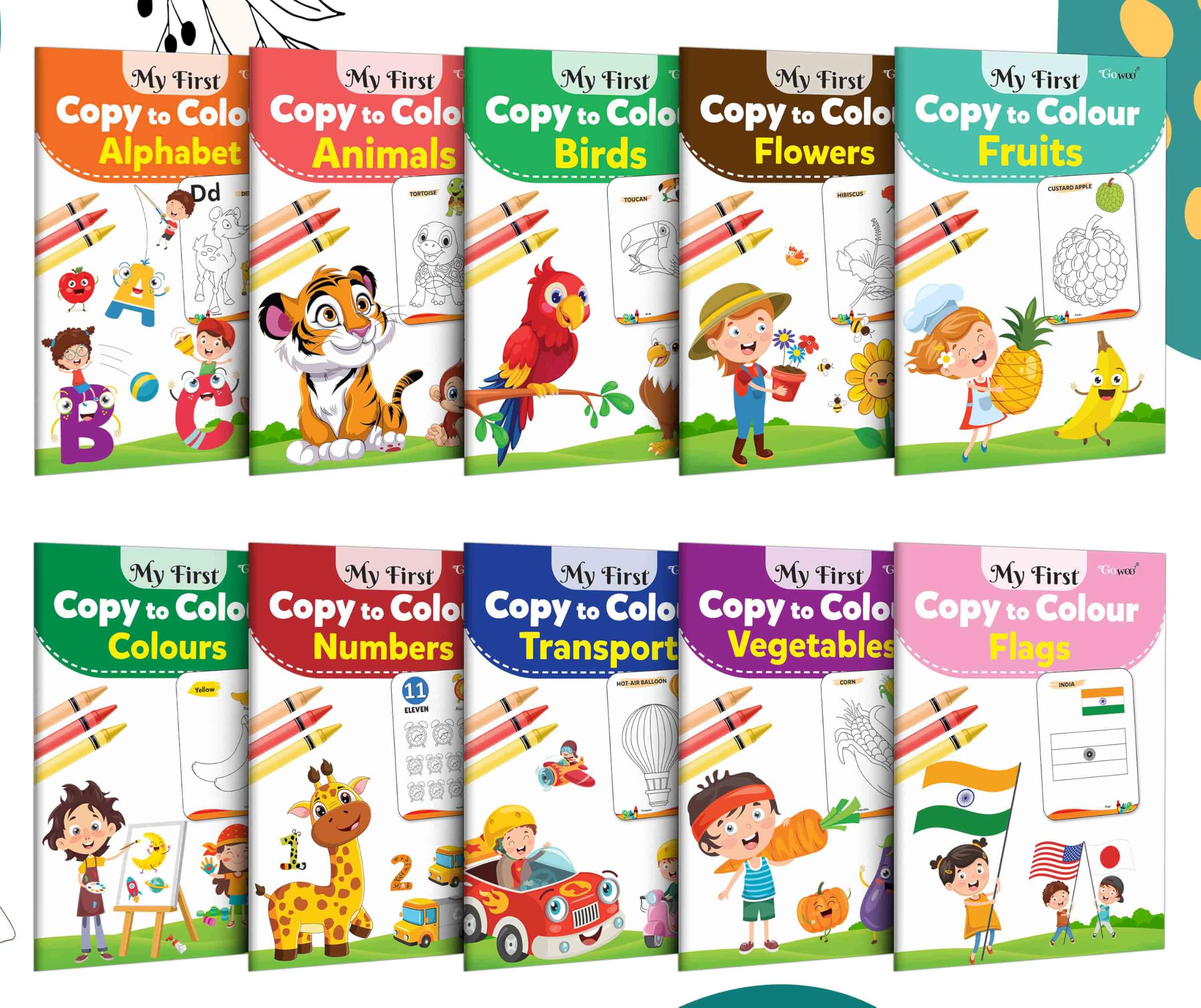 My First Colouring Combo : Kids First Colouring Little Library, Colouring Book For Kids, Early Learning Books, Picture Book Collection, Combo Of 10 Colouring Books