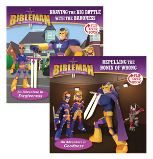 Braving the Big Battle with the Baroness / Repelling the Ronin of Wrong, FlipOver Book (Bibleman),Used