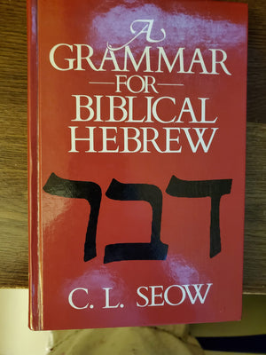 Grammar For Biblical Hebrew Grammar For Biblical Hebrew,Used