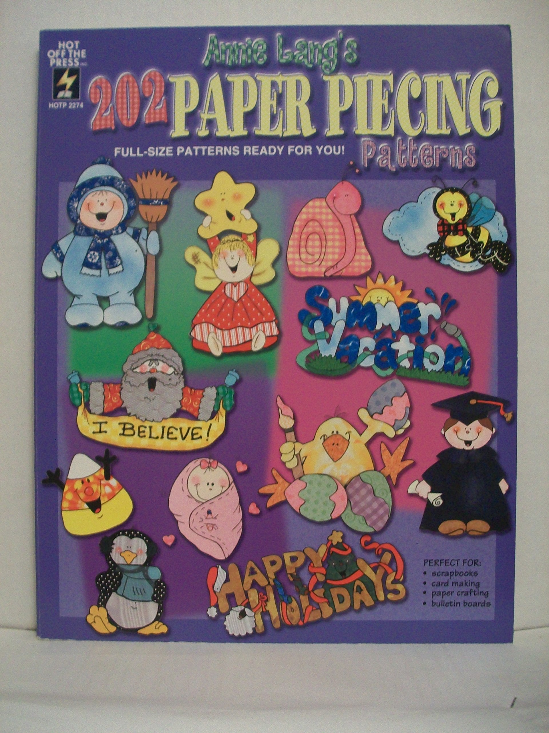 Annie Lang's 202 paper piecing patterns,Used