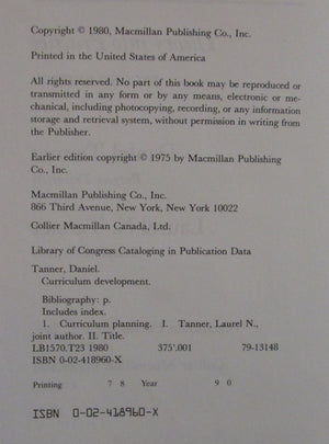 Curriculum Development: Theory Into Practice,Used