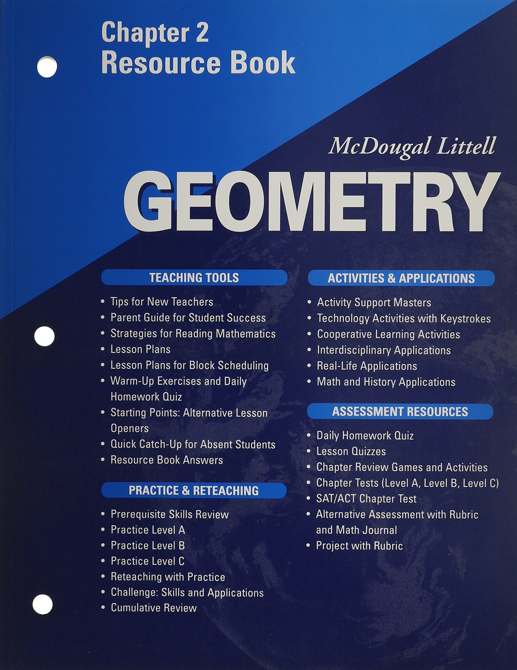McDougal Littell  Geometry  Chapter 2 Resource Book,Used