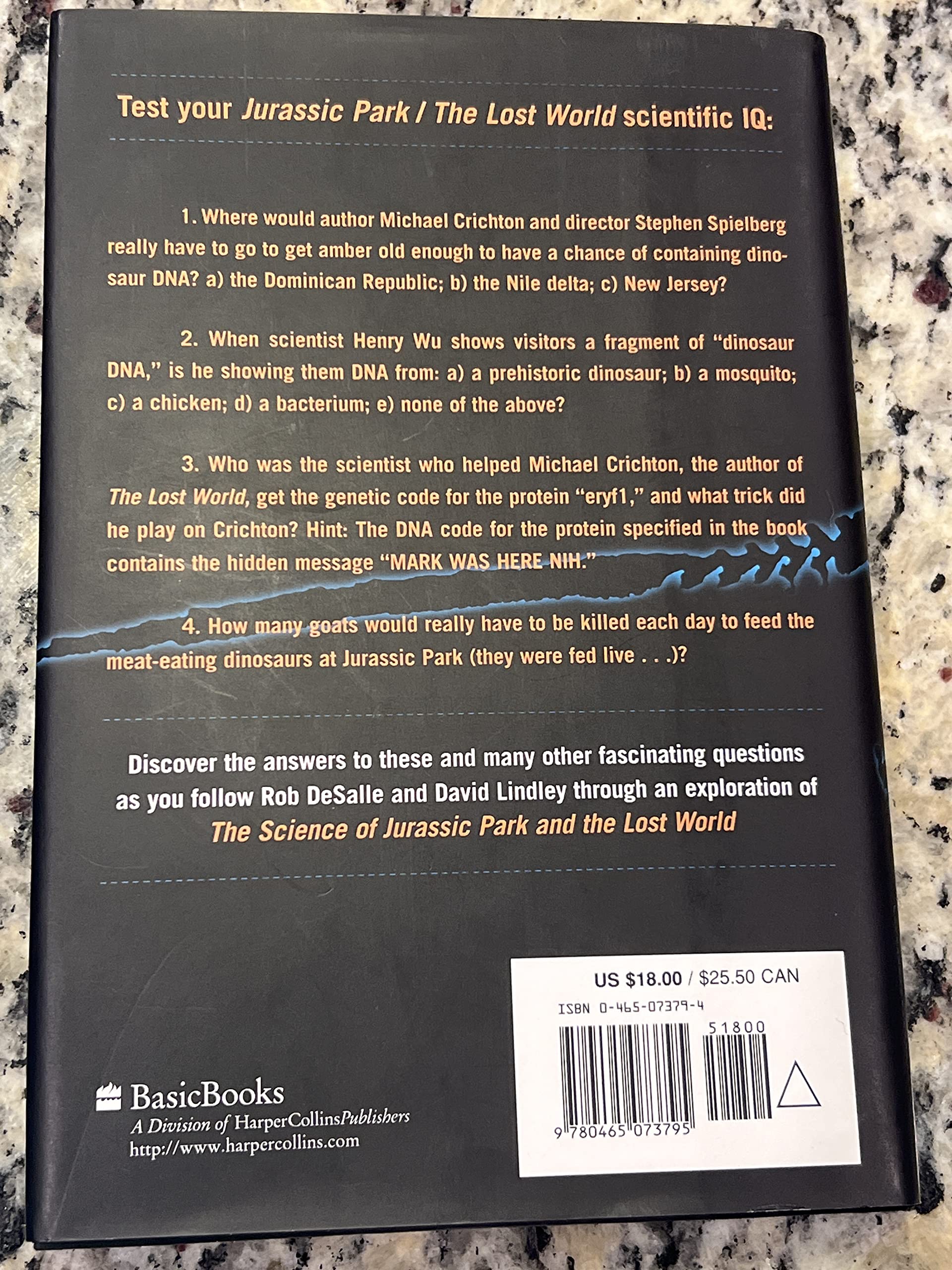 Science Of Jurassic Park And The Lost World: Or, How To Build A Dinosaur,Used