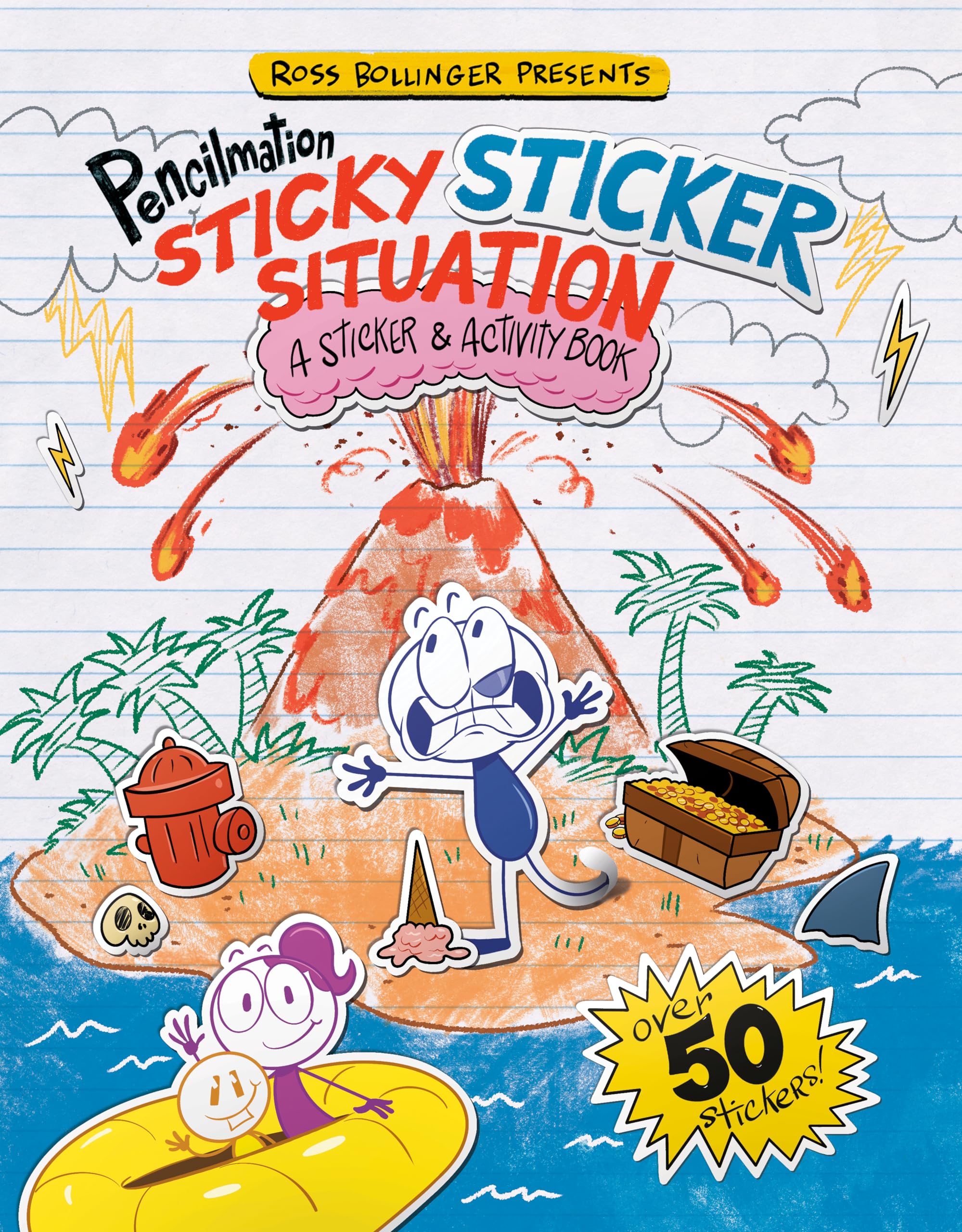 Sticky Sticker Situation: A Sticker & Activity Book (Pencilmation),New