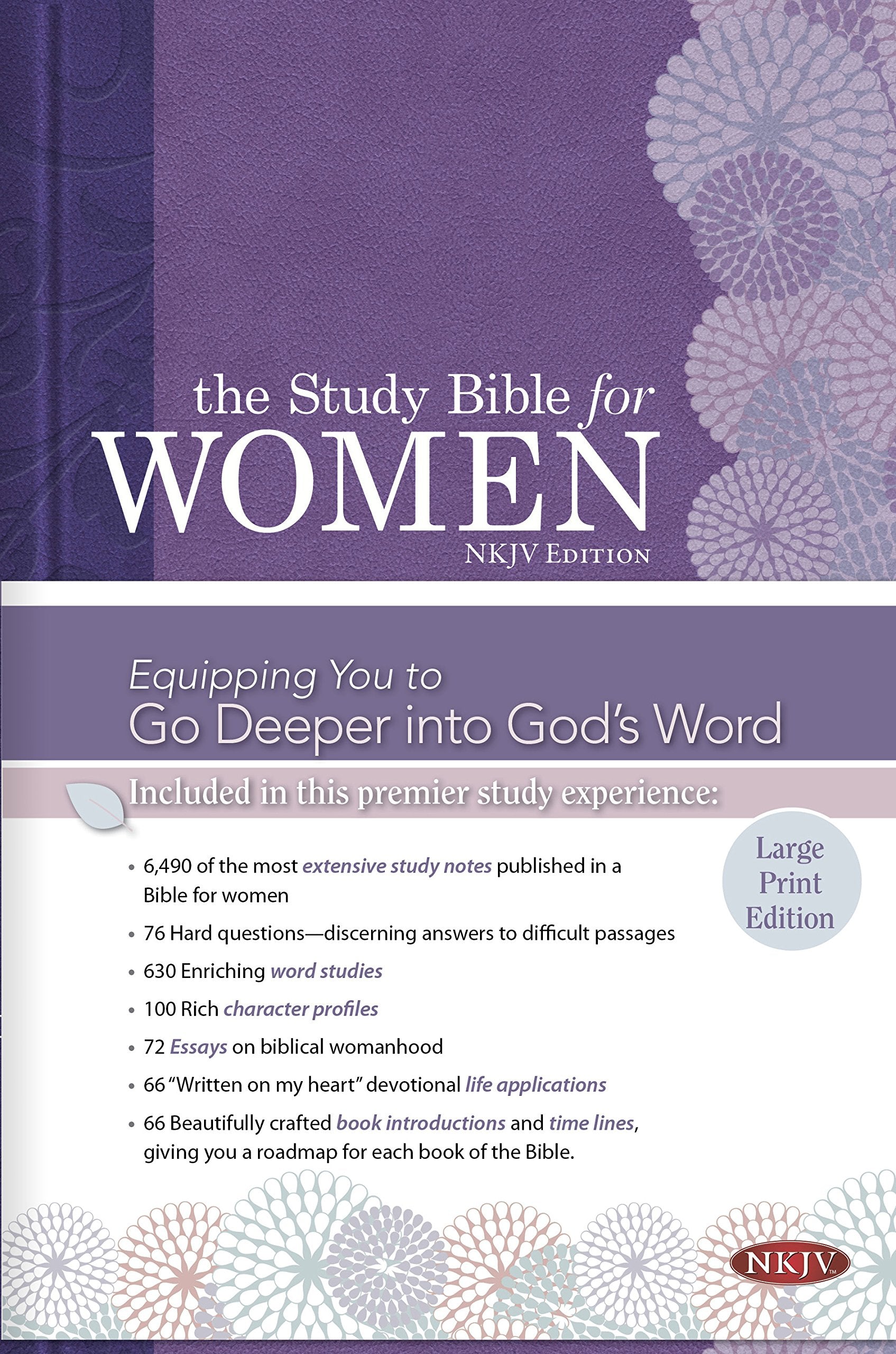 The Study Bible For Women: Nkjv Large Print Edition, Hardcover