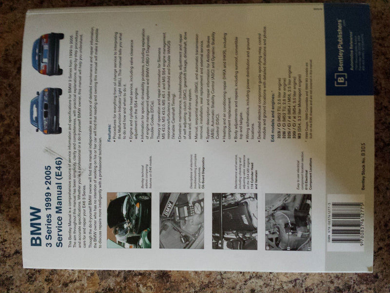 Bmw 3 Series (E46) Service Manual: 19992005,Used