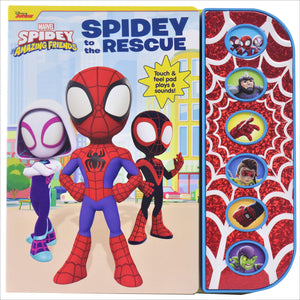 Marvel Spiderman  Spidey and his Amazing Friends  Spidey to the Rescue  Touch & Feel Textured Sound Pad for Tactile Play  P,New