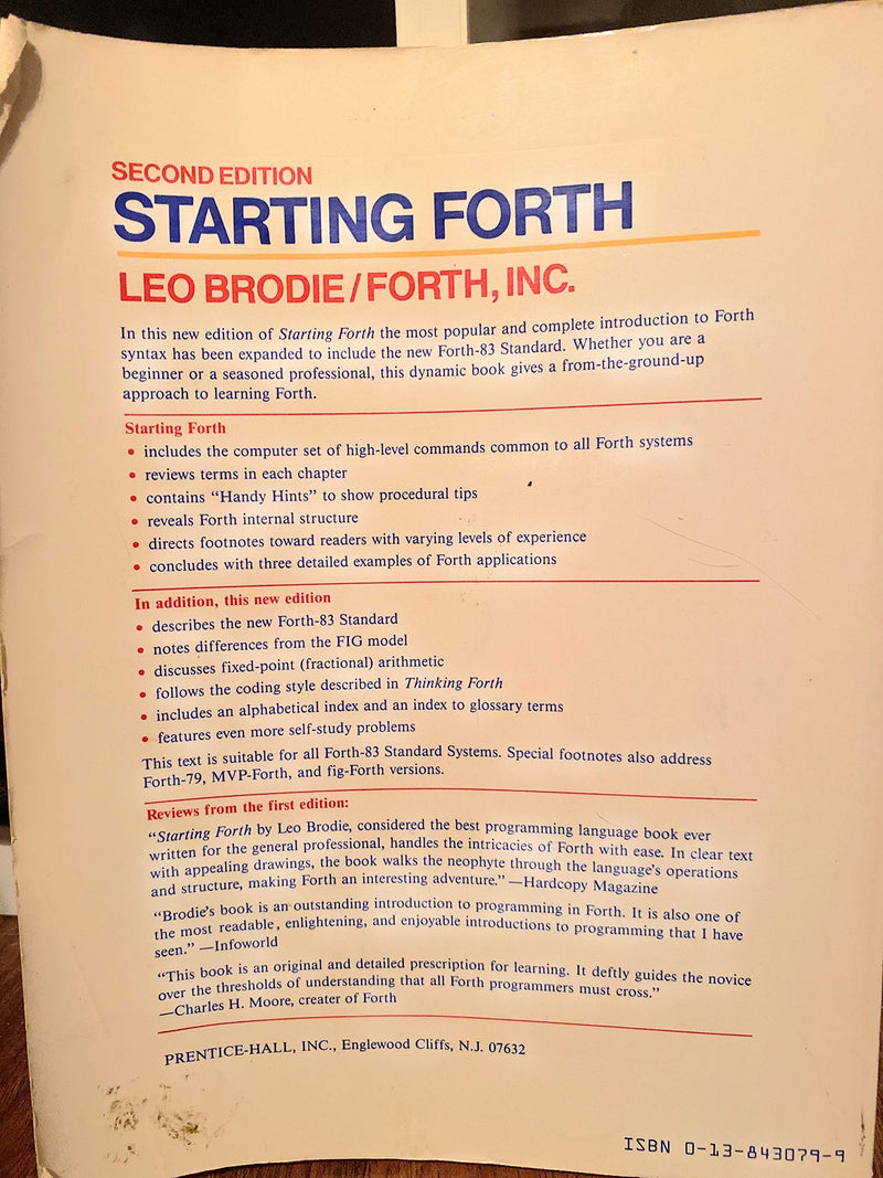 Starting Forth: An Introduction To The Forth Language And Operating System For Beginners And Professionals,New