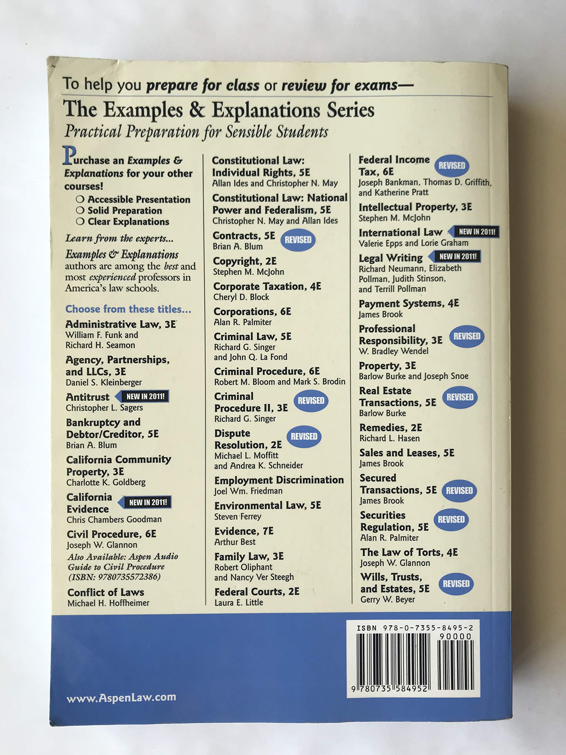 Examples & Explanations: California Evidence,Used