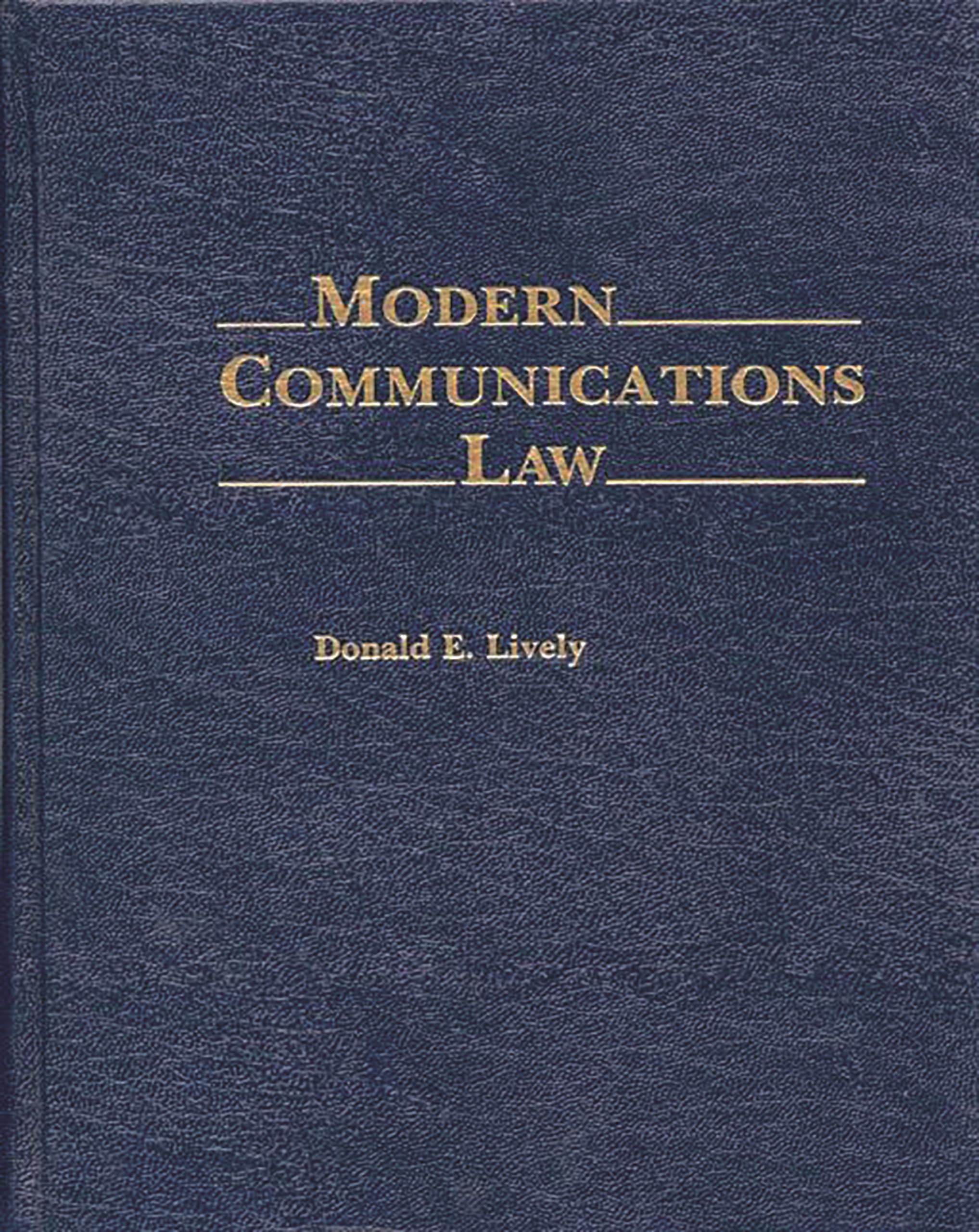 Modern Communications Law: