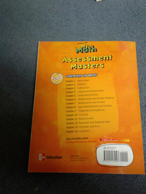 My Math Grade 3 Assessment Masters,Used