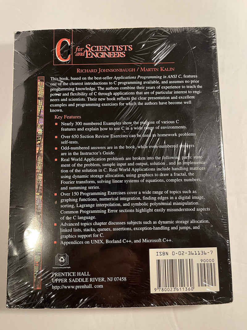 C for Scientists and Engineers,Used