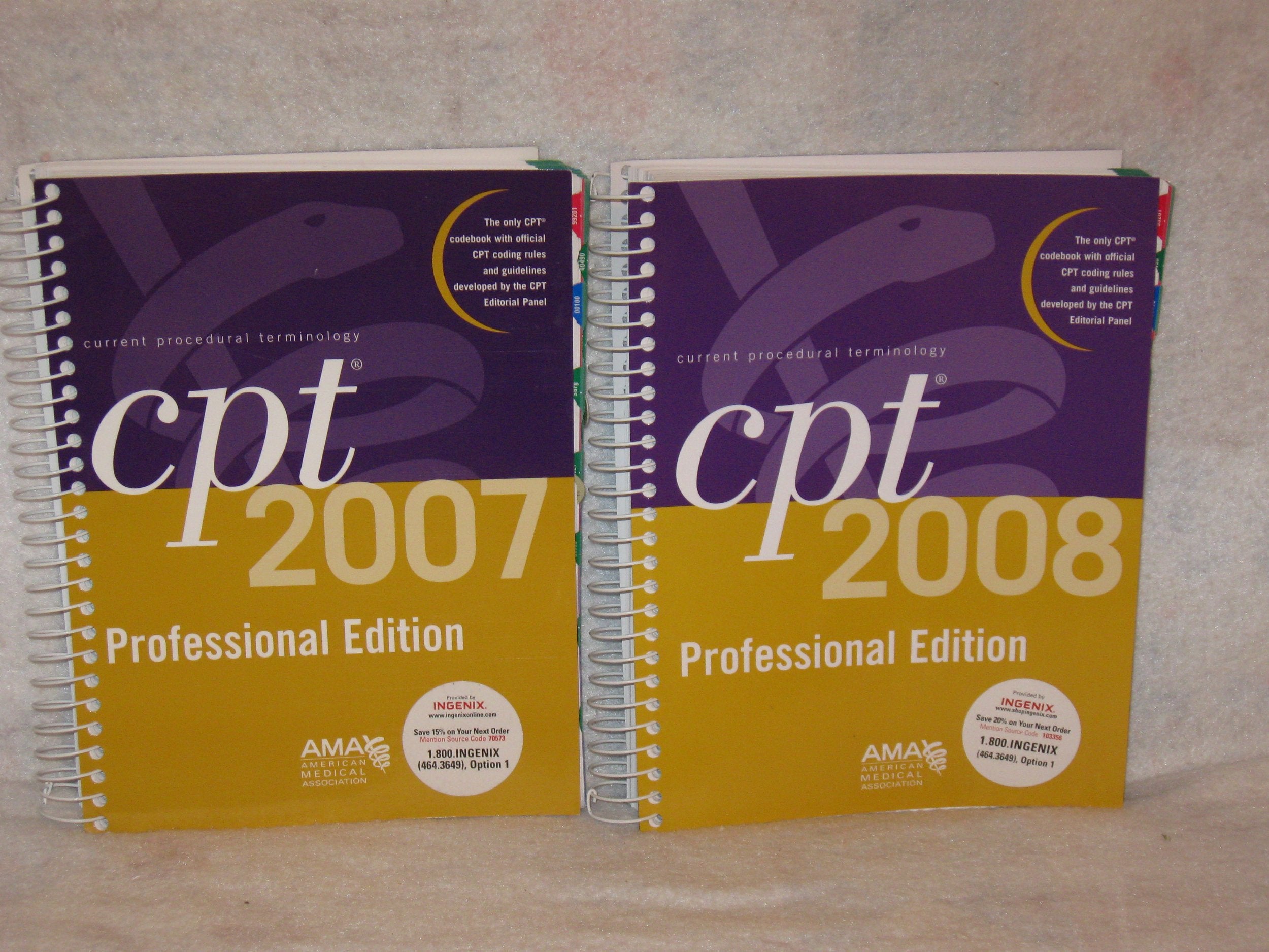 CPT 2008 Professional Edition (Current Procedural Terminology, Professional Ed. (Spiral)),New
