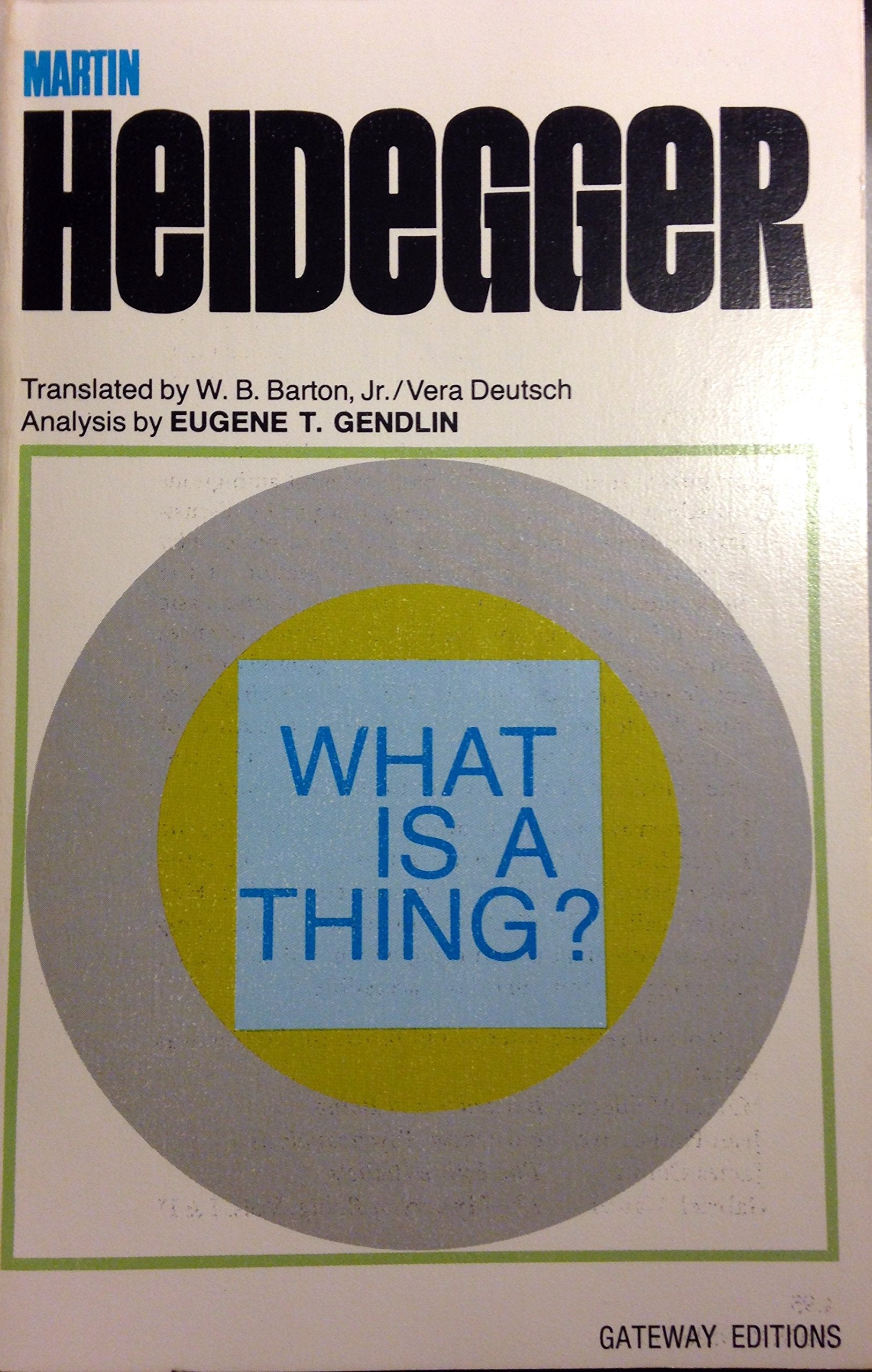 What Is a Thing? (English and German Edition),Used