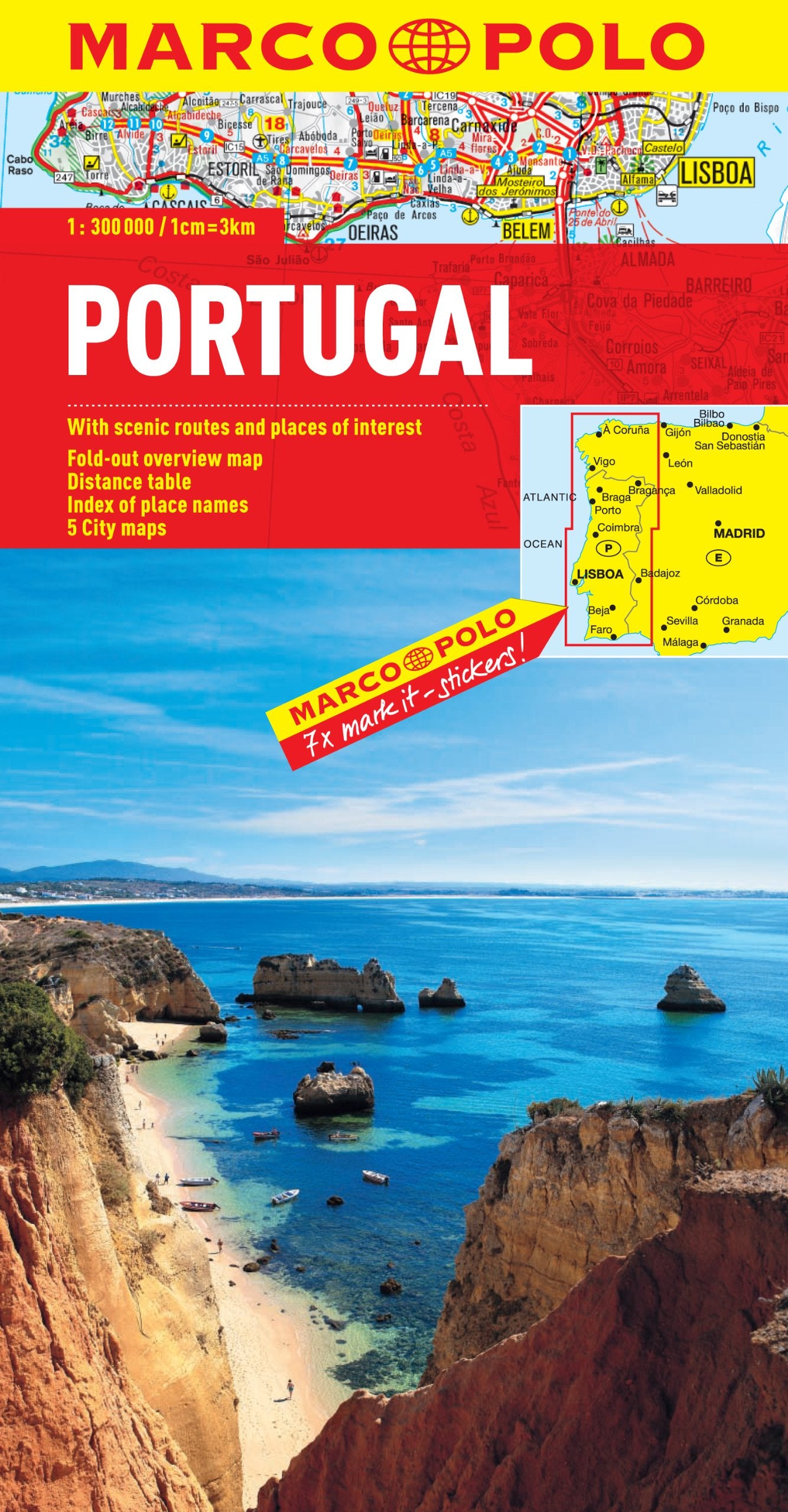 Portugal Marco Polo Map (Marco Polo Maps),Used