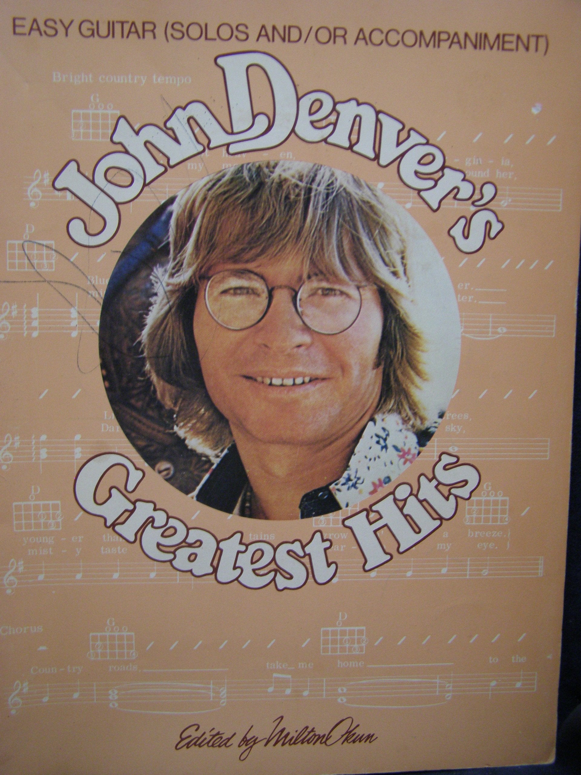 John Denver's Greatest Hits Easy Guitar Arrangements,Used